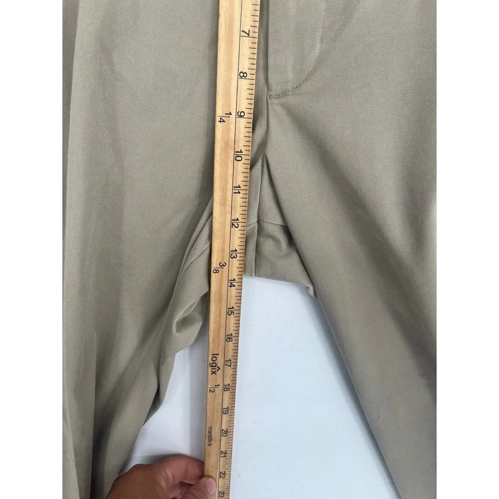 Dockers Relaxed Fit Pleated Chino Pants Mens 38x30 Khaki Tan Cuffed Hem 2783